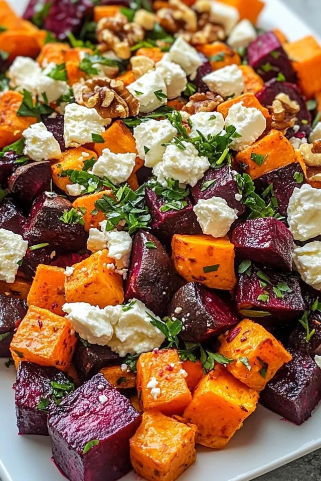 Batāšu salāti  1kg (Ceptas batātes, bietes , kazas siers, vālrieksti ar oliveļļu)